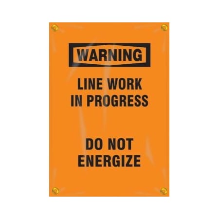 Accuform OSHA WARNING UTILITY POLE WRAP LINE FMG302 FMG302